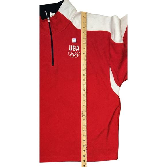 NWOT USA Team Apparel 2012 London Olympic Games Red Fleece Half Zip Pullover 2XL - Picture 2 of 6